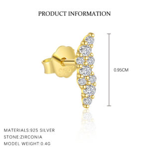 E4694-gold color/single / 925 silver