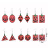 Wholesale Cross-Border Amazon Acrylic Pumpkin Head Luminous Earrings Halloween Funny Horror Creative Party Earrings