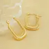 Wholesale PVD Coated 18K Gold Plated U Shape 304 Stainless Steel Simple Style Waterproof Non Tarnish Hoop Earrings