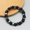Wholesale Simple Style Geometric Glass Black Gallstone No Inlaid Beaded Chain Bracelets In Bulk