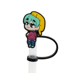 099-08 Black / 8mm silicone straw cap