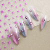 Wholesale Nail Art Stickers Sparkling Four-Pointed Star Fairy Nail 3D Adhesive Stickers