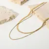 Wholesale Jewelry Fashion Geometric 304 Stainless Steel 18K Gold Plated Plating Stainless Steel Necklaces