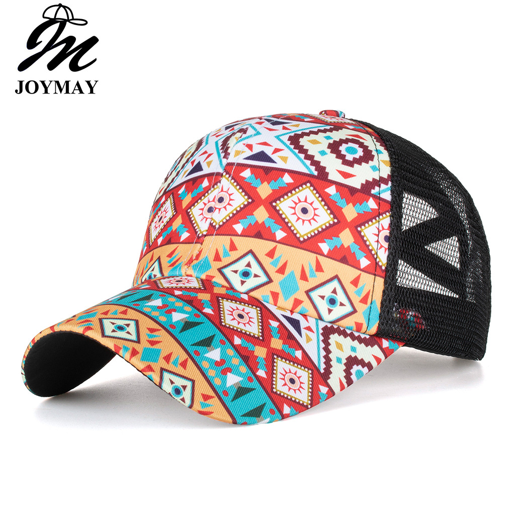 Wholesale Spring and summer new geometric diamond cross elastic net nytail baseball cap cap sun hat sunshade cap B795