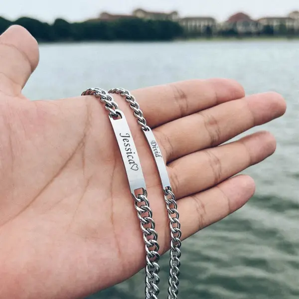 Wholesale Fashion Geometric Titanium Steel Plating Bracelets