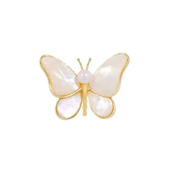 Sweet Pin Butterfly Alloy Artificial Pearls Women'S Brooches
