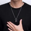 Wholesale Japanese Ghost Mask Horror Gift Necklace Jewelry Men's Necklace Hip-hop Necklace Men