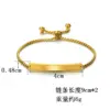 Wholesale Fashion Geometric Titanium Steel 18K Gold Plated Titanium Steel Stainless Steel Bracelets In Bulk
