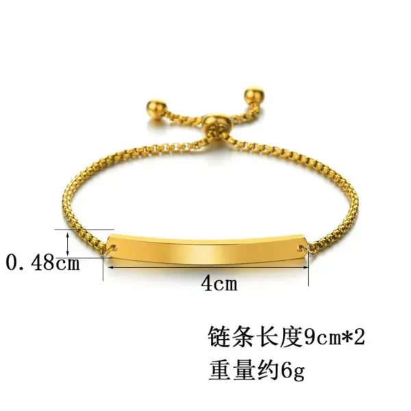 Wholesale Fashion Geometric Titanium Steel 18K Gold Plated Titanium Steel Stainless Steel Bracelets In Bulk