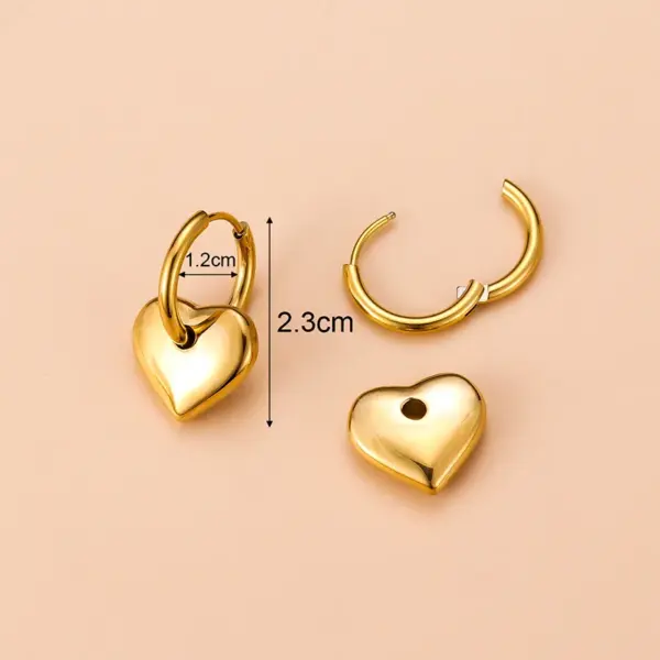 Wholesale 1 Pair Fashion Cross Devil'S Eye Heart Shape Butterfly Gold Plated 304 Stainless Steel Artificial Pearls Rhinestones Stainless Steel Earrings