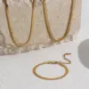 Wholesale PVD Coated Real Gold Plated 18K Gold Geometric 304 Stainless Steel Classic Style Waterproof Non Tarnish 304 Stainless Steel Bracelets