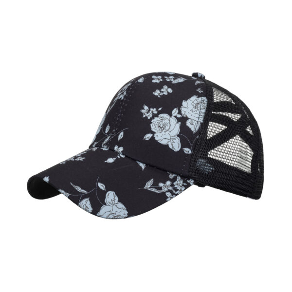 Wholesale Cross Border Hat Black Printed Cross Baseball Cap Cap Casual Sun Protection Sun Hat B1148