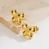 Wholesale 1 Pair Modern Style Simple Style Classic Style Bow Knot Plating 304 Stainless Steel 14K Gold Plated Stainless Steel Earrings