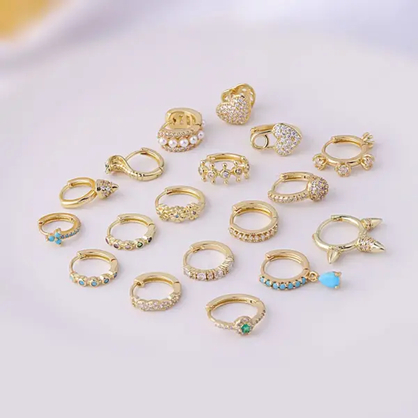Ear Cartilage Rings & Studs Fashion Geometric Copper Plating
