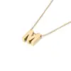 PVD Coated 18K Gold Plated Letter Titanium Steel Fashion Waterproof Non Tarnish Necklace