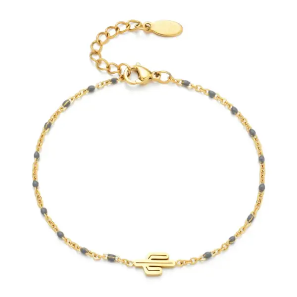 Wholesale Simple Style Cactus Stainless Steel Plating Bracelets