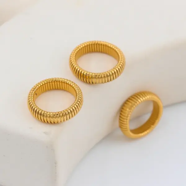 Wholesale Geometric Stainless Steel Titanium Steel INS Style Rings