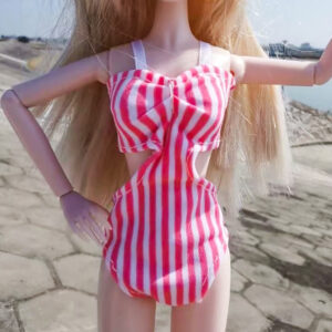 Striped Hollow Out One-piece Beauty 603009 / 30