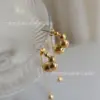 Wholesale Real Gold Plated 304 Stainless Steel Fashion Waterproof Non Tarnish Earrings
