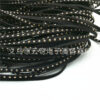 Wholesale Spot imitation leather rope deerskin rope 5mm single row Diamond Korea velvet clavicle chain Silver Point drill belt rivet velvet belt
