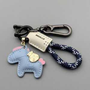Blue flocking rope + waist buckle + lake blue pony