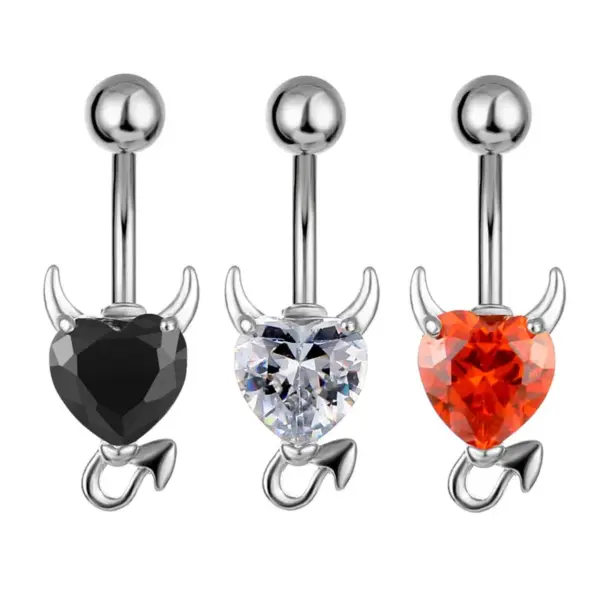 Belly Rings Fashion Heart Metal Plating