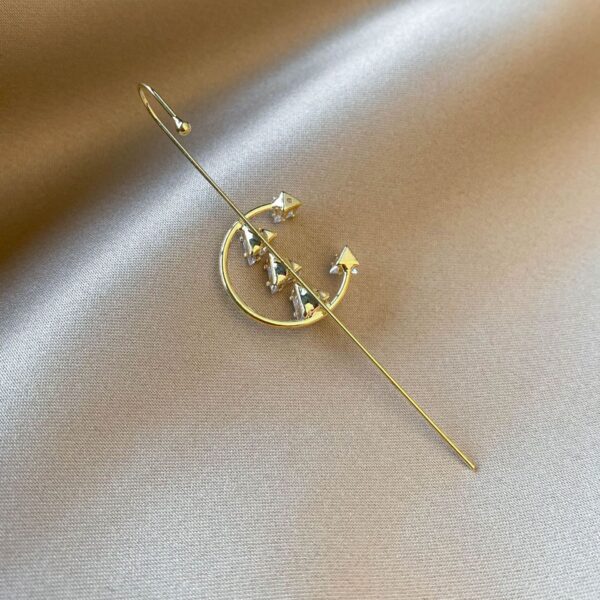 oly-56a477313b09ec5293bf011a84d552ee Wholesale Korean Style Simple Cold Style Zircon Flash Diamond Earrings Ear Hanging Distinctive Puncture Ear Needle Fashion Trend Earrings