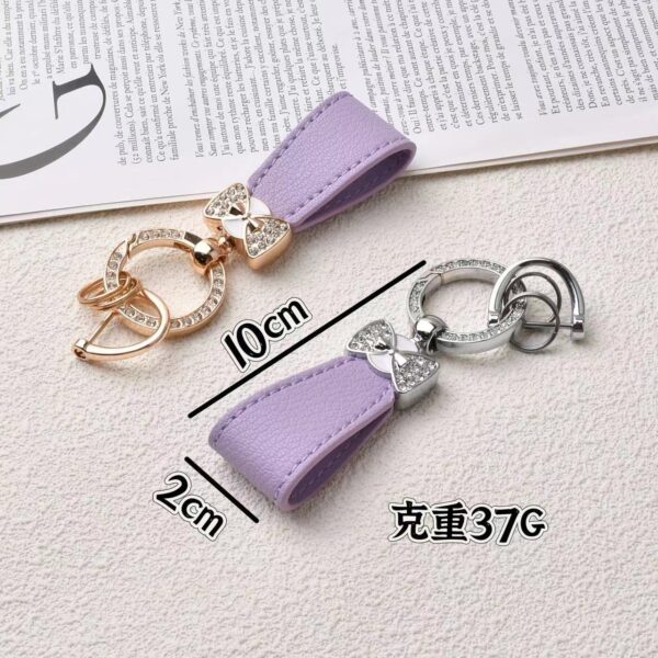 Wholesale Diamond Bow Hand Rope Keychain Pendant Creative Personality Internet Popular Ins Women's Bag Hanging Car Key Chain