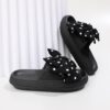 oly-56b714aeadf4e5fbc23d3ec7dc7dc48a Wholesale delivery fashion lka dot bow slippers women's summer outer wear thick bottom indoor one-word sandals beach shoes