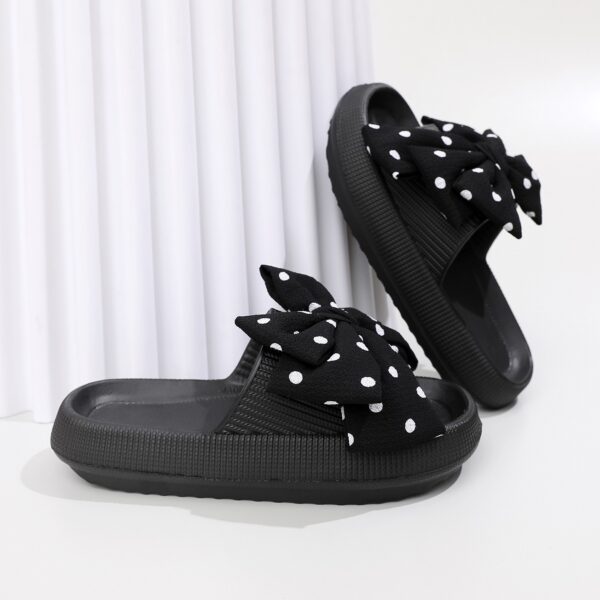 oly-56b714aeadf4e5fbc23d3ec7dc7dc48a Wholesale delivery fashion lka dot bow slippers women's summer outer wear thick bottom indoor one-word sandals beach shoes