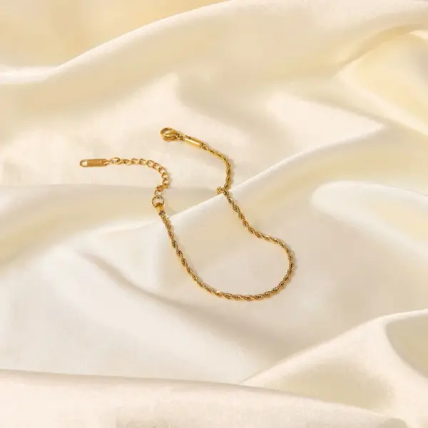 Simple Style Geometric 304 Stainless Steel Plating PVD Coated PVD Coated Women'S Anklet