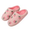 Wholesale Cross-Border Cute Pink Girly Peach Cartoon Home Cotton Slippers Warm Soft Bottom Silent Plush Slippers