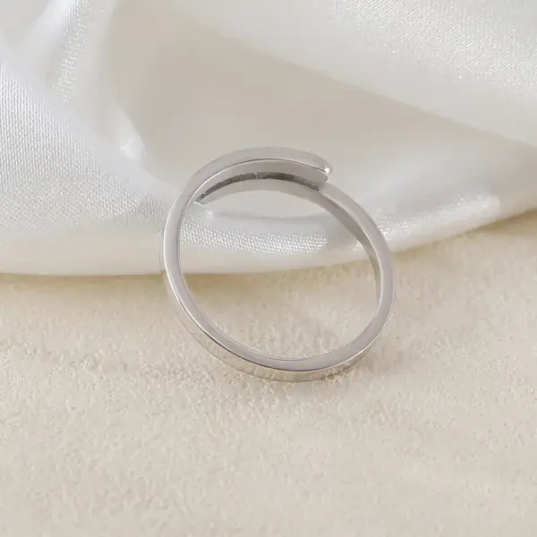 Wholesale Jewelry Simple Style Classic Style Letter 304 Stainless Steel Open Rings