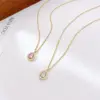 Wholesale PVD Coated 18K Gold Platinum Real Gold Plated Water Droplets 304 Stainless Steel Elegant Simple Style Waterproof Non Tarnish 304 Stainless Steel Pendant Necklace