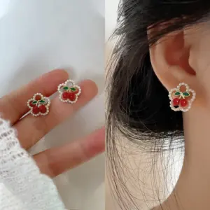 Cute Cherry Auricular Needle