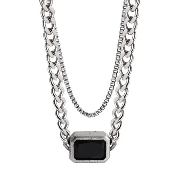 Wholesale Fashion Geometric Stainless Steel Plating Inlay Zircon Necklace 1 Piece