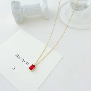 14K Gold + Rose / Red