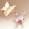 Wholesale New Chinese Sweet Colored Diamond Butterfly Clip Light Luxury High-end Acetic Acid Hairpin White Plum Shark Clip Hair Accessories