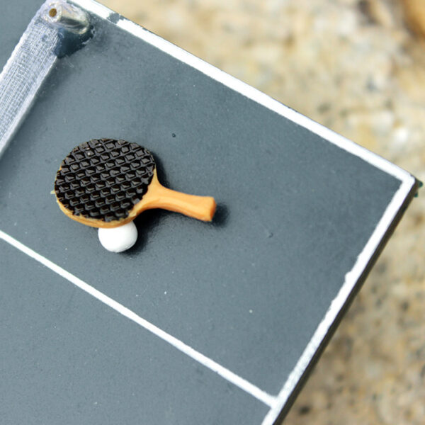 Wholesale 1:12 dollhouse accessories dollhouse mini outdoor table tennis table set simulation model