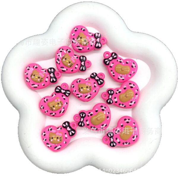 Wholesale Leopard print heart beaded necklace