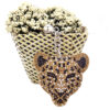 Wholesale 4pcs velvet Diamond leopard head car keychain
