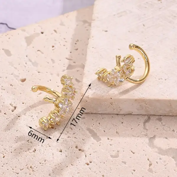 Wholesale 1 Pair/Package Modern Style Simple Style Circle Polishing Plating Copper Zircon Ear Cuffs