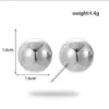 PVD Coated Round 304 Stainless Steel IG Style Simple Style Waterproof Non Tarnish Earrings Necklace
