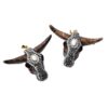 Wholesale Natural stone resin cow head pendant 47x 47mm exquisite diamond necklace pendant handmade DIY jewelry accessories