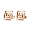Wholesale Fashion Solid Color Stainless Steel Ear Studs 1 Pair