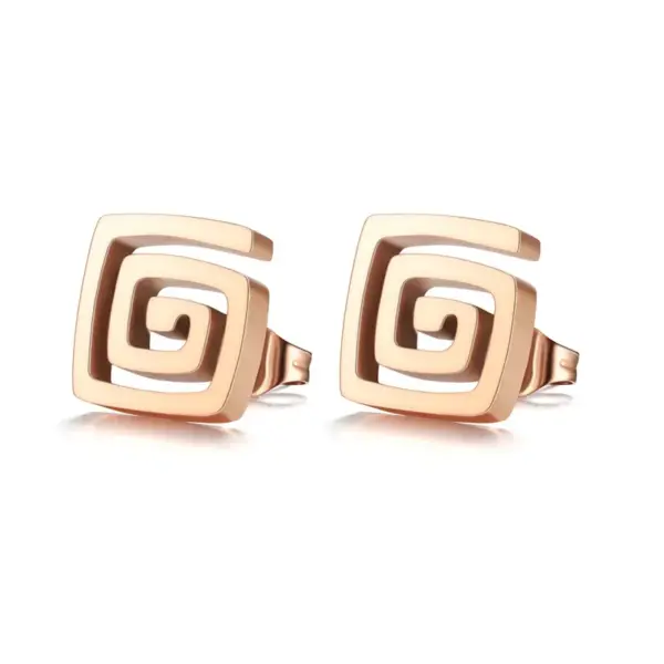 Wholesale Fashion Solid Color Stainless Steel Ear Studs 1 Pair