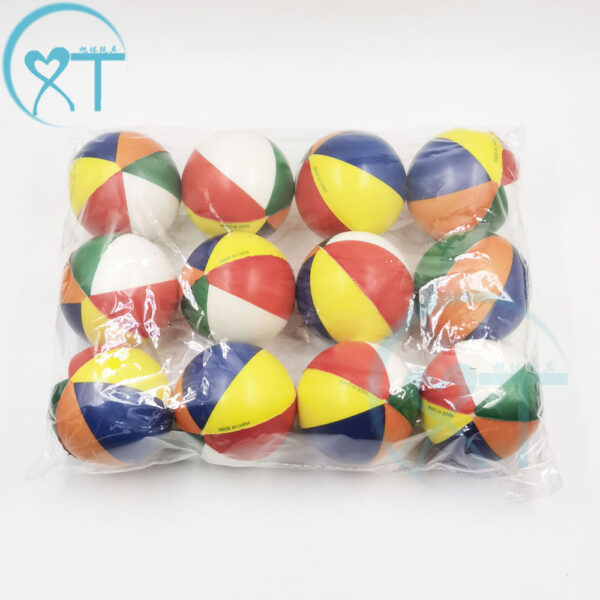 Wholesale Cross-border 63mm beach ball pu ball foam pressure ball decompression toy pu decompression Macaron beach ball