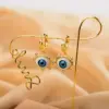 1 Pair Fashion Eye Polishing Inlay Copper Zircon Gold Plated Drop Earrings
