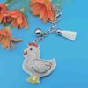 Wholesale Diamond studded hen keychain