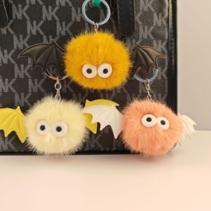 Wholesale Cute Cartoon Little Devil Plush Ball Pendant Funny Style Student Bag Keychain Accessories Fur Ball Manufacturer